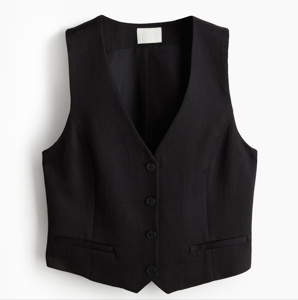 H&M BLACK VEST SIZE XXL